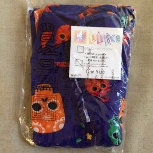 Lularoe candy skulls Halloween leggings OS